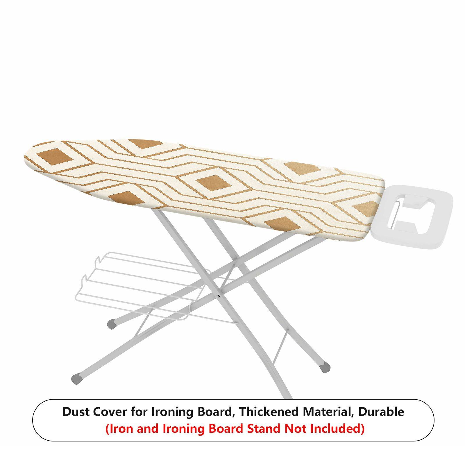 1-Piece Geometric Beige Brown  Ironing Board Cover, Universal Size, Without Board