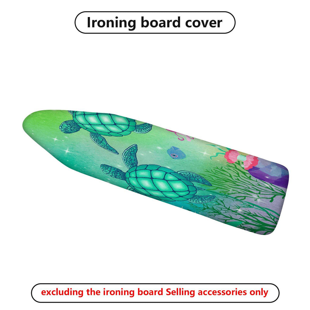 1-Piece Sea Turtle Ocean Green  Ironing Board Cover, Universal Size, Without Board