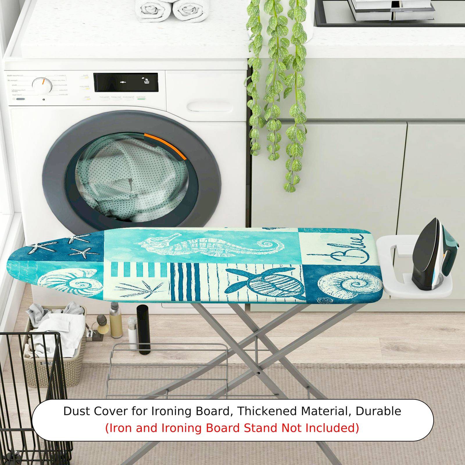 1-Piece Ocean Nautical Beach  Ironing Board Cover, Universal Size, Without Board