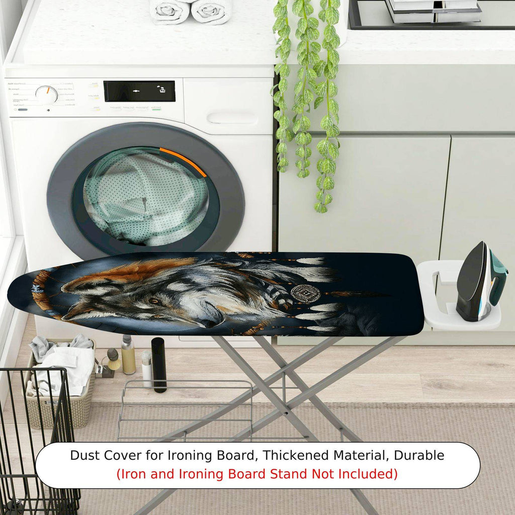 1-Piece Animal Wolf Dreamcatcher Art  Ironing Board Cover, Universal Size, Without Board