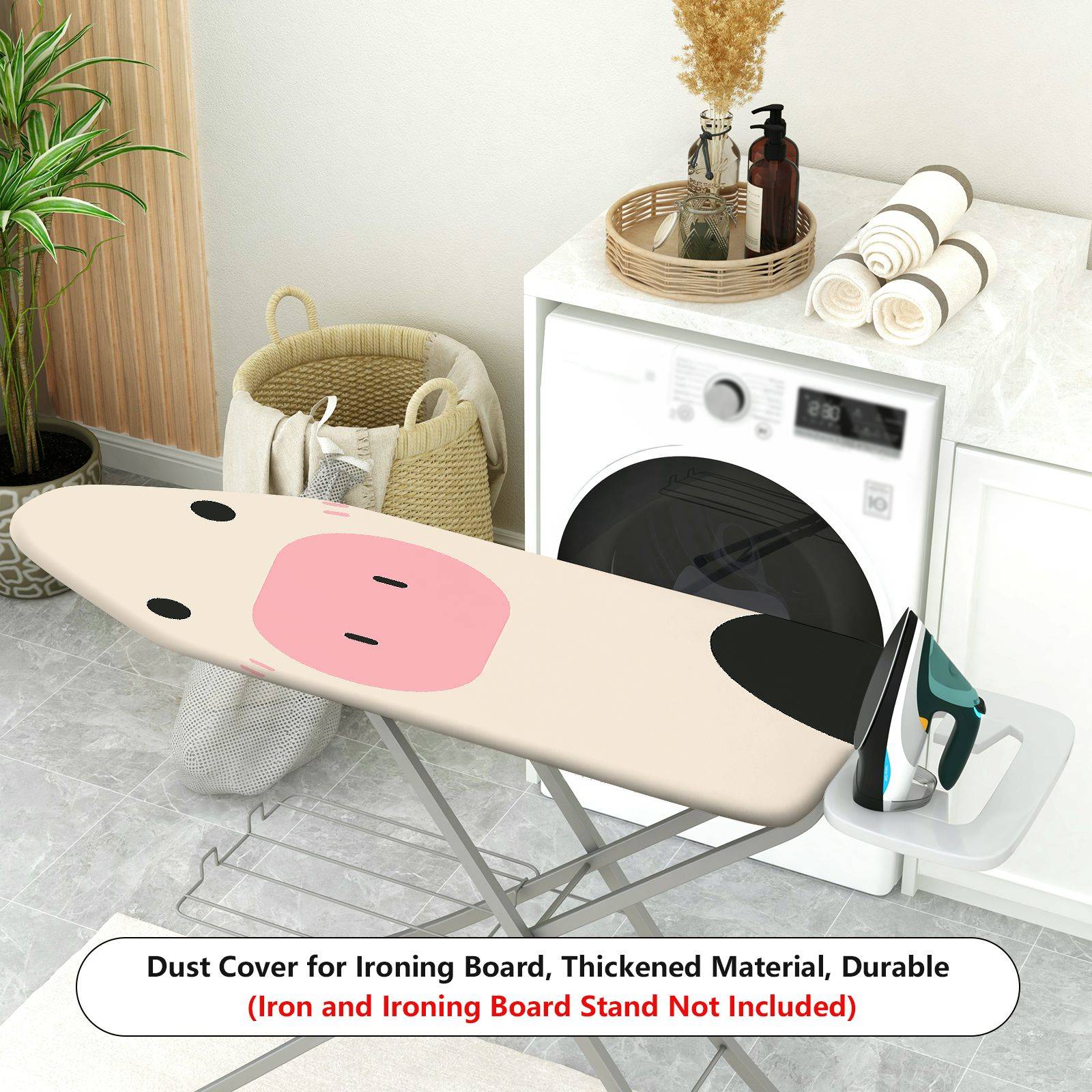 1-Piece Pig Cow Animal  Ironing Board Cover, Universal Size, Without Board