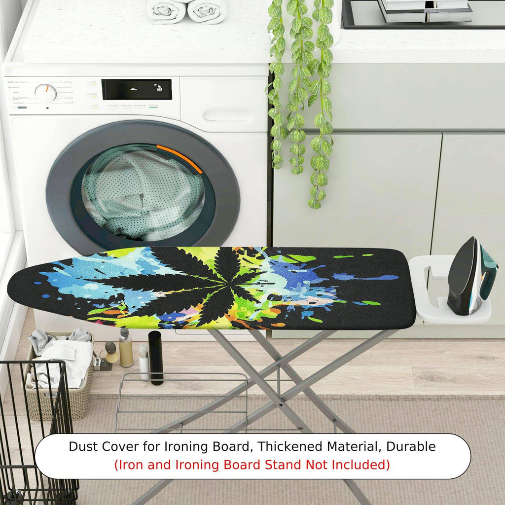 1-Piece Colorful Leaf Artistic Abstract  Ironing Board Cover, Universal Size, Without Board