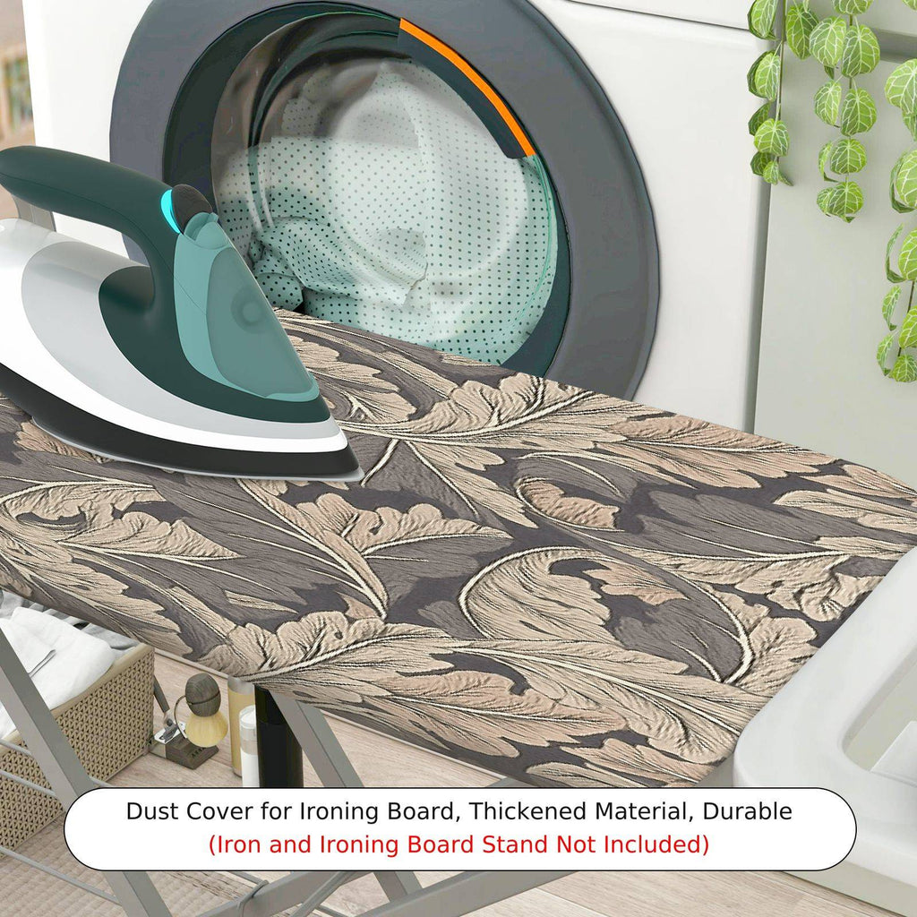 1-Piece Vintage Leaf Pattern Beige  Ironing Board Cover, Universal Size, Without Board