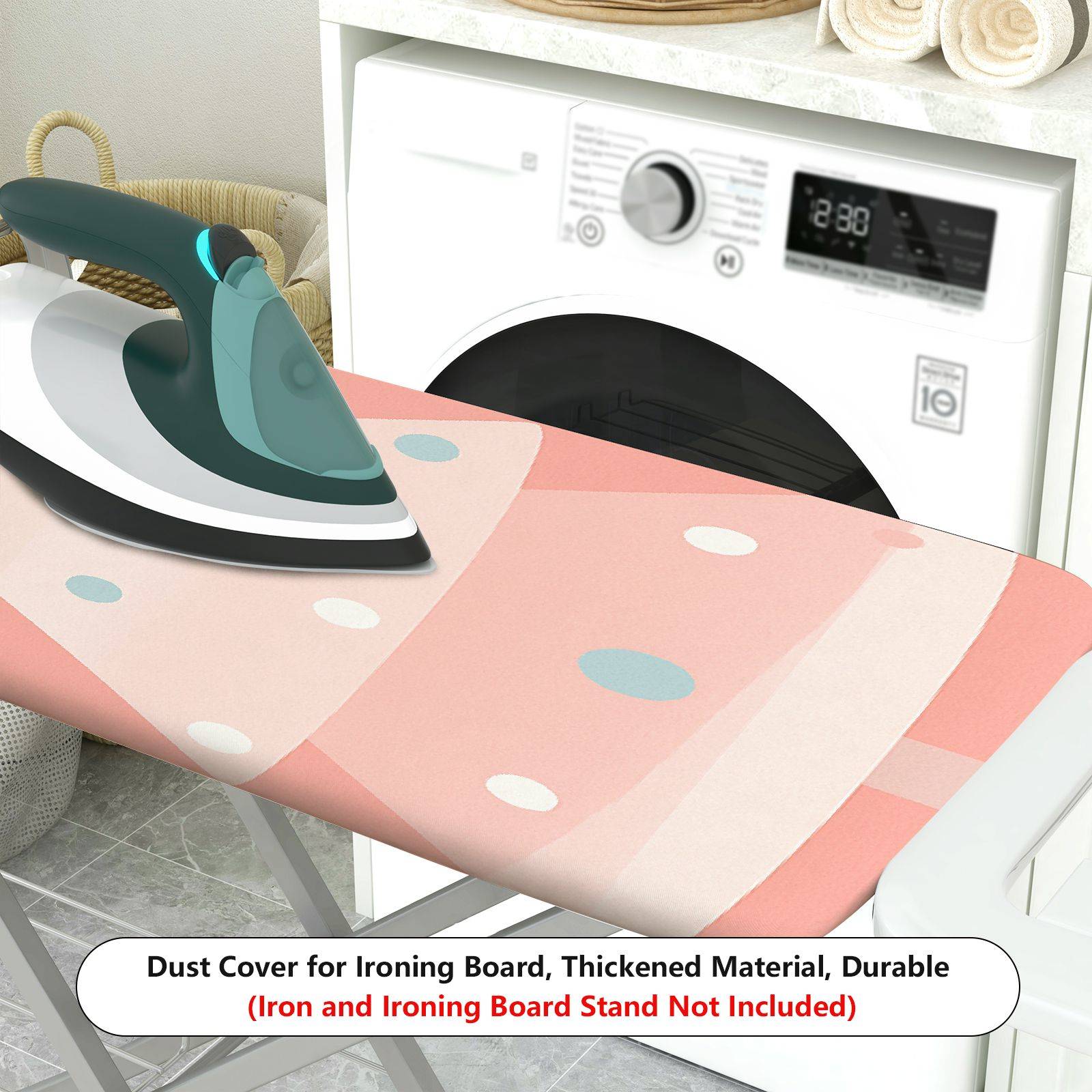 1-Piece Christmas Tree Pattern Pink Decor  Ironing Board Cover, Universal Size, Without Board