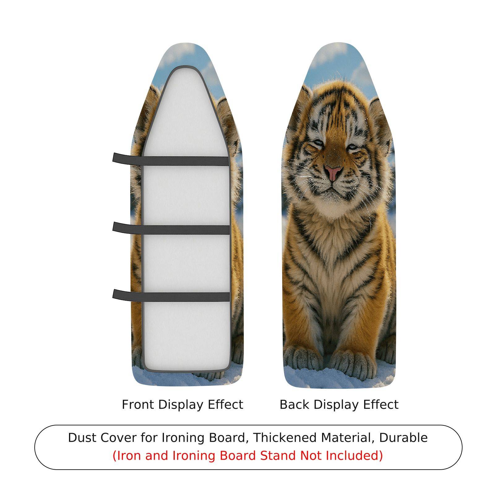 1-Piece Tiger Animal Wildlife  Ironing Board Cover, Universal Size, Without Board