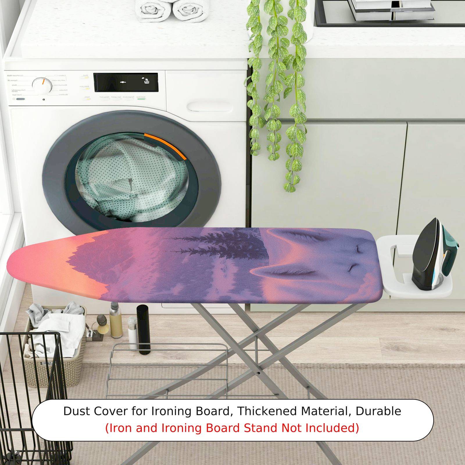 1-Piece Sunset Forest Animal  Ironing Board Cover, Universal Size, Without Board