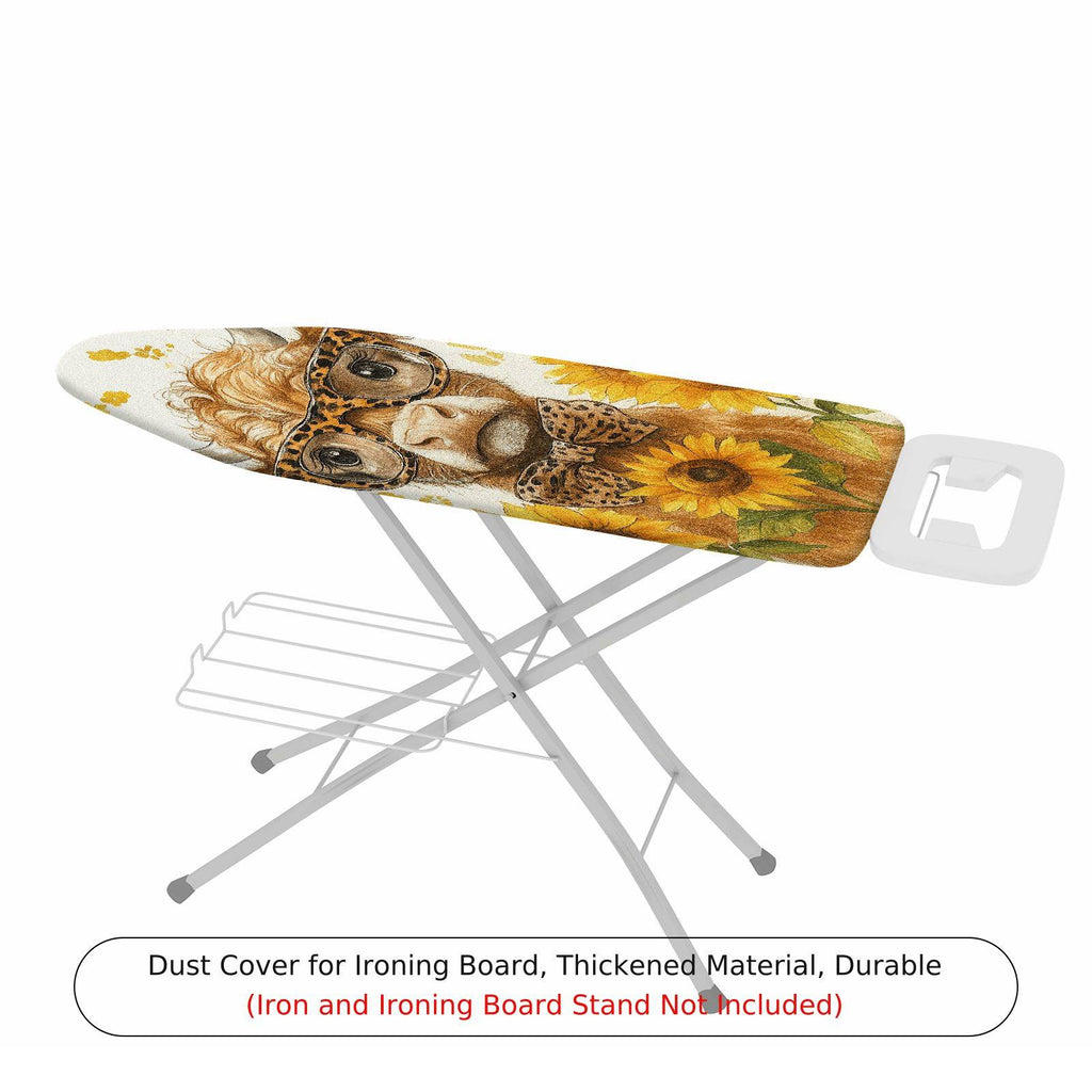 1-Piece Alpaca Sunflower Leopard  Ironing Board Cover, Universal Size, Without Board