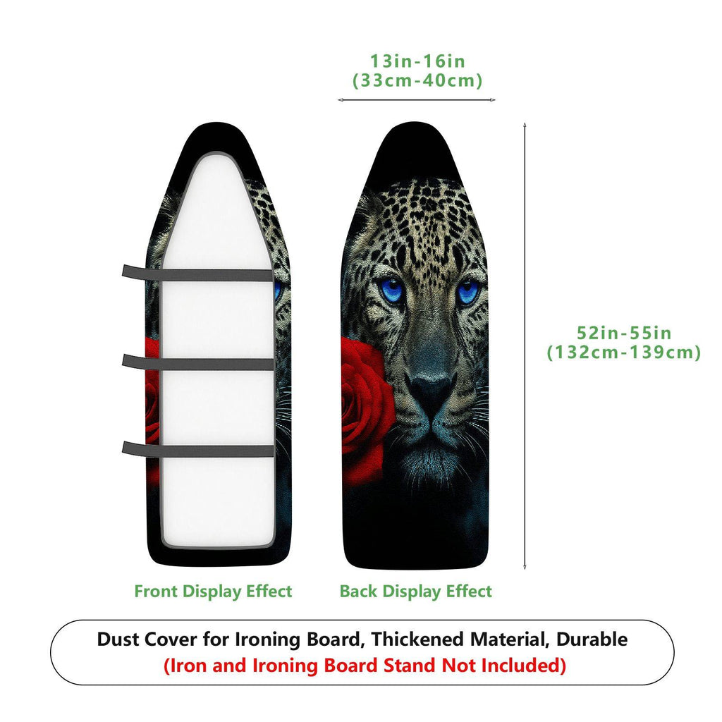 1-Piece Panther Rose Art Animal  Ironing Board Cover, Universal Size, Without Board