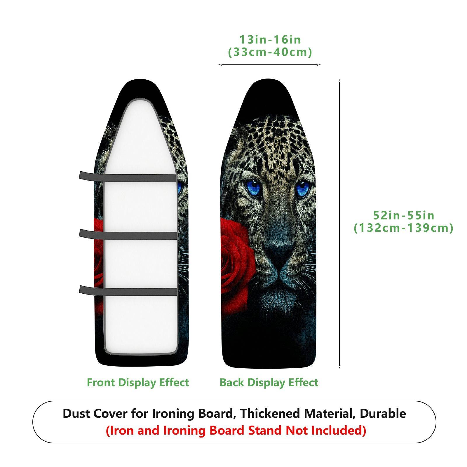 1-Piece Panther Rose Art Animal  Ironing Board Cover, Universal Size, Without Board