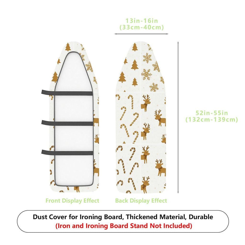 1-Piece Christmas Reindeer Snowflakes  Ironing Board Cover, Universal Size, Without Board