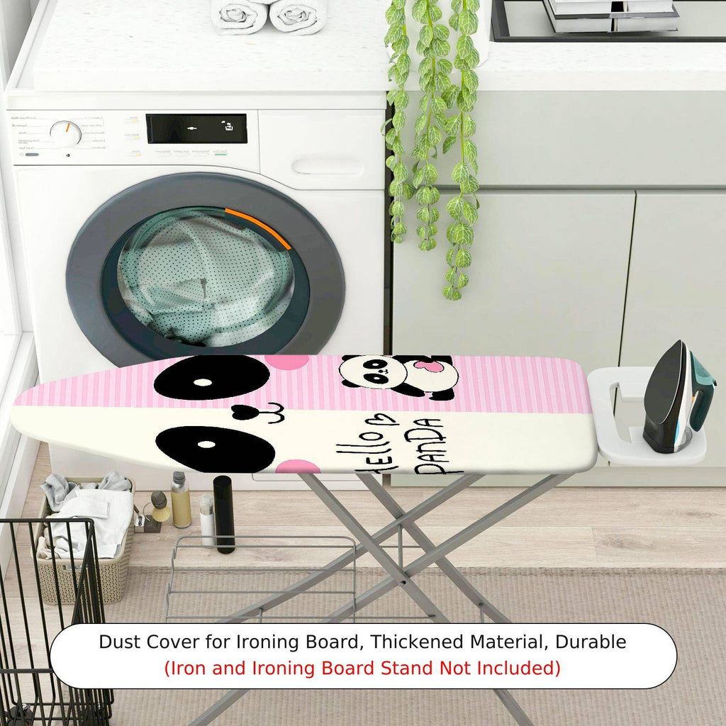 1-Piece Panda Pink Cute  Ironing Board Cover, Universal Size, Without Board