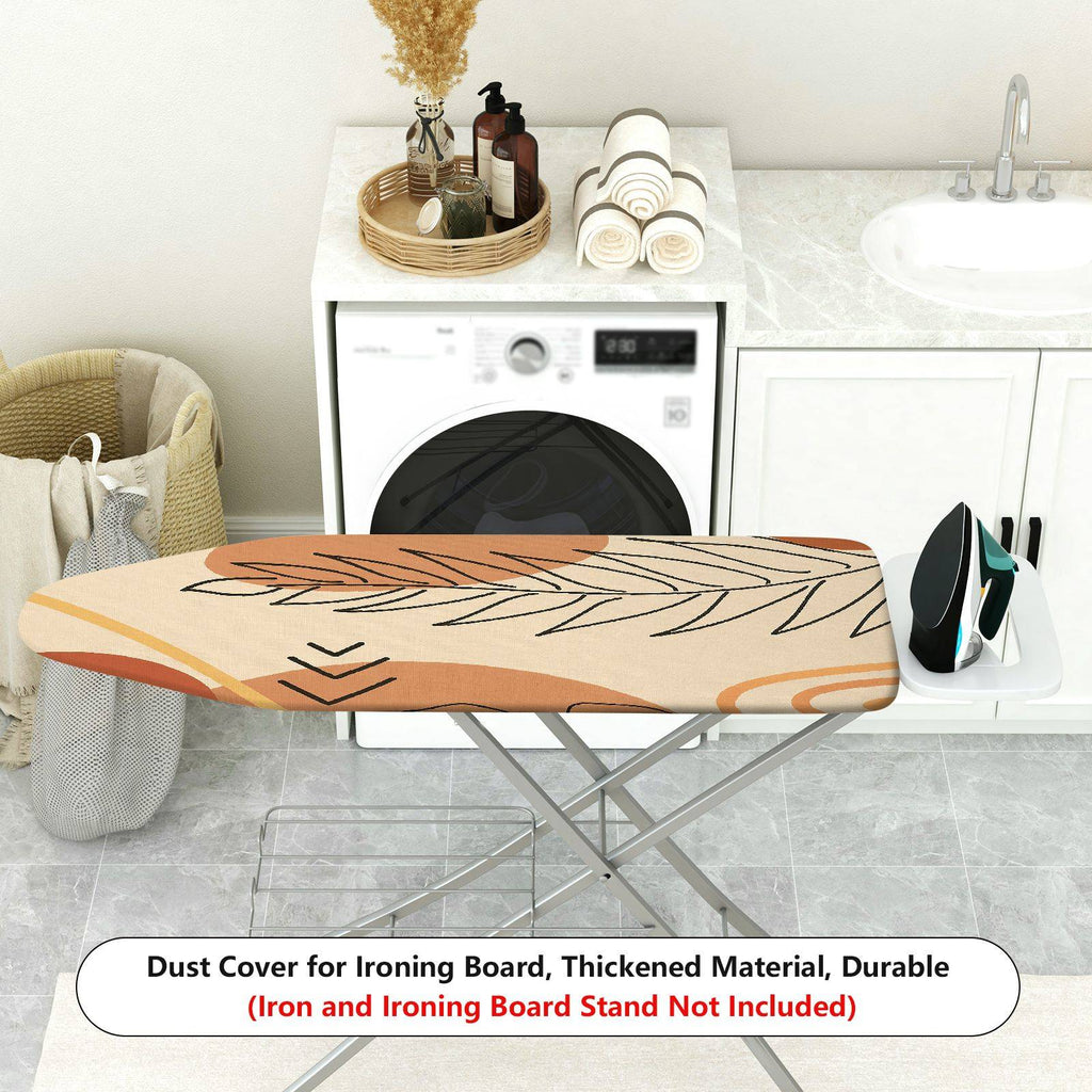 1-Piece Abstract Leaf Swirl Art  Ironing Board Cover, Universal Size, Without Board