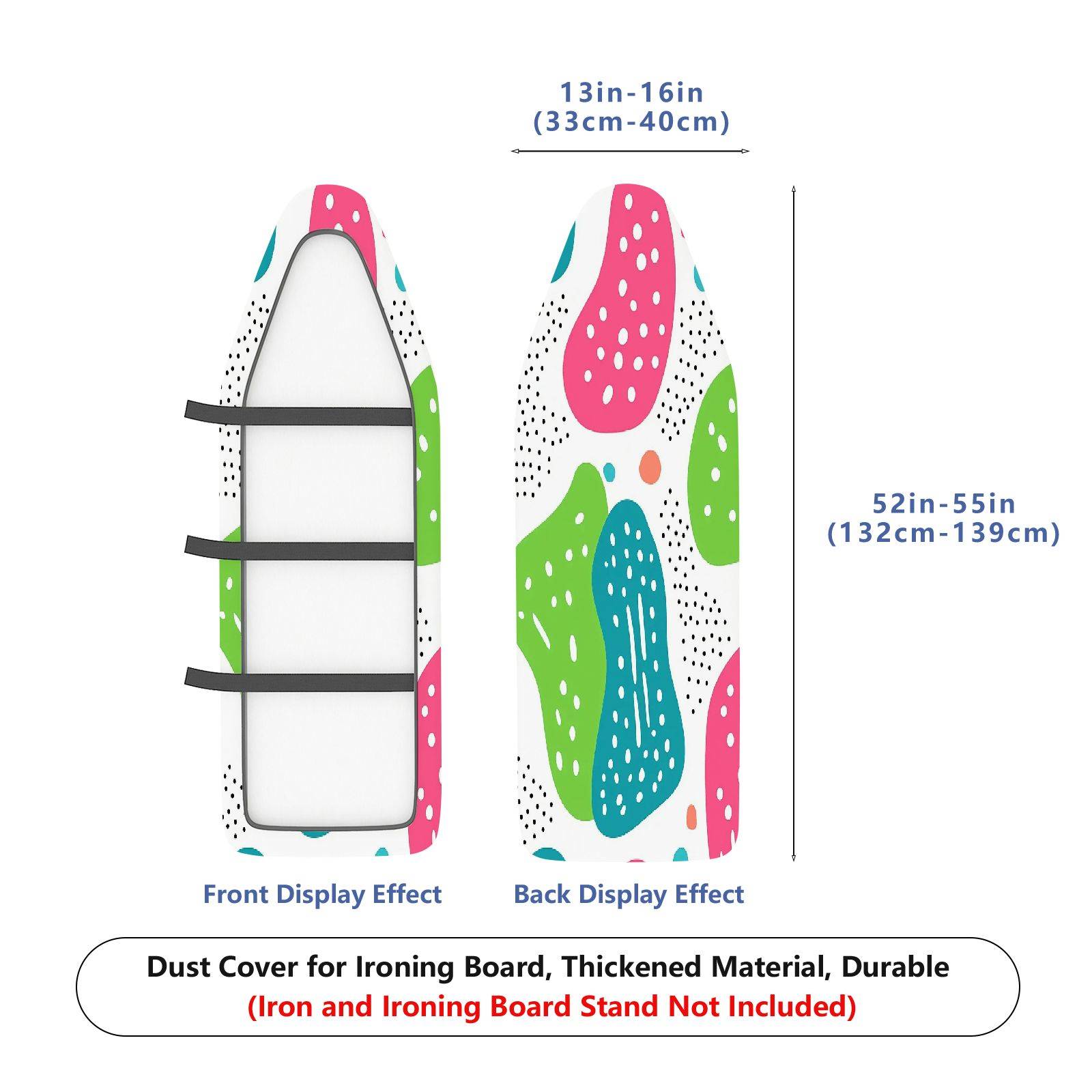1-Piece Abstract Colorful Pattern Decorative  Ironing Board Cover, Universal Size, Without Board