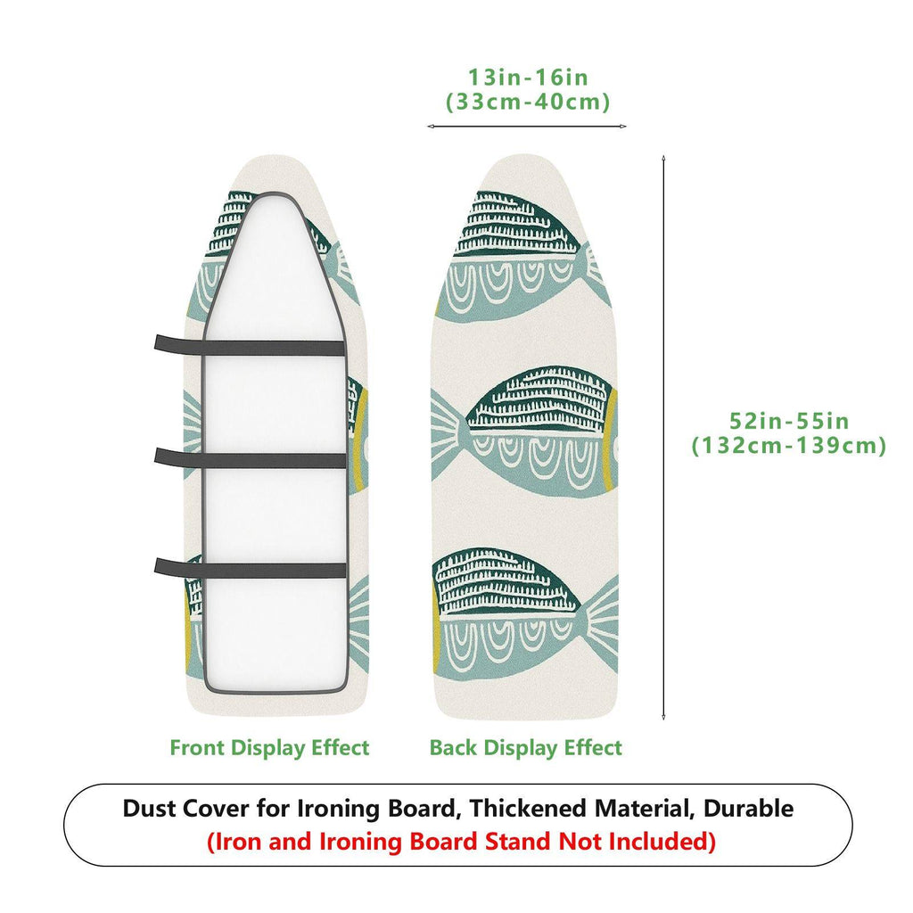 1-Piece Fish Pattern Blue Ocean  Ironing Board Cover, Universal Size, Without Board