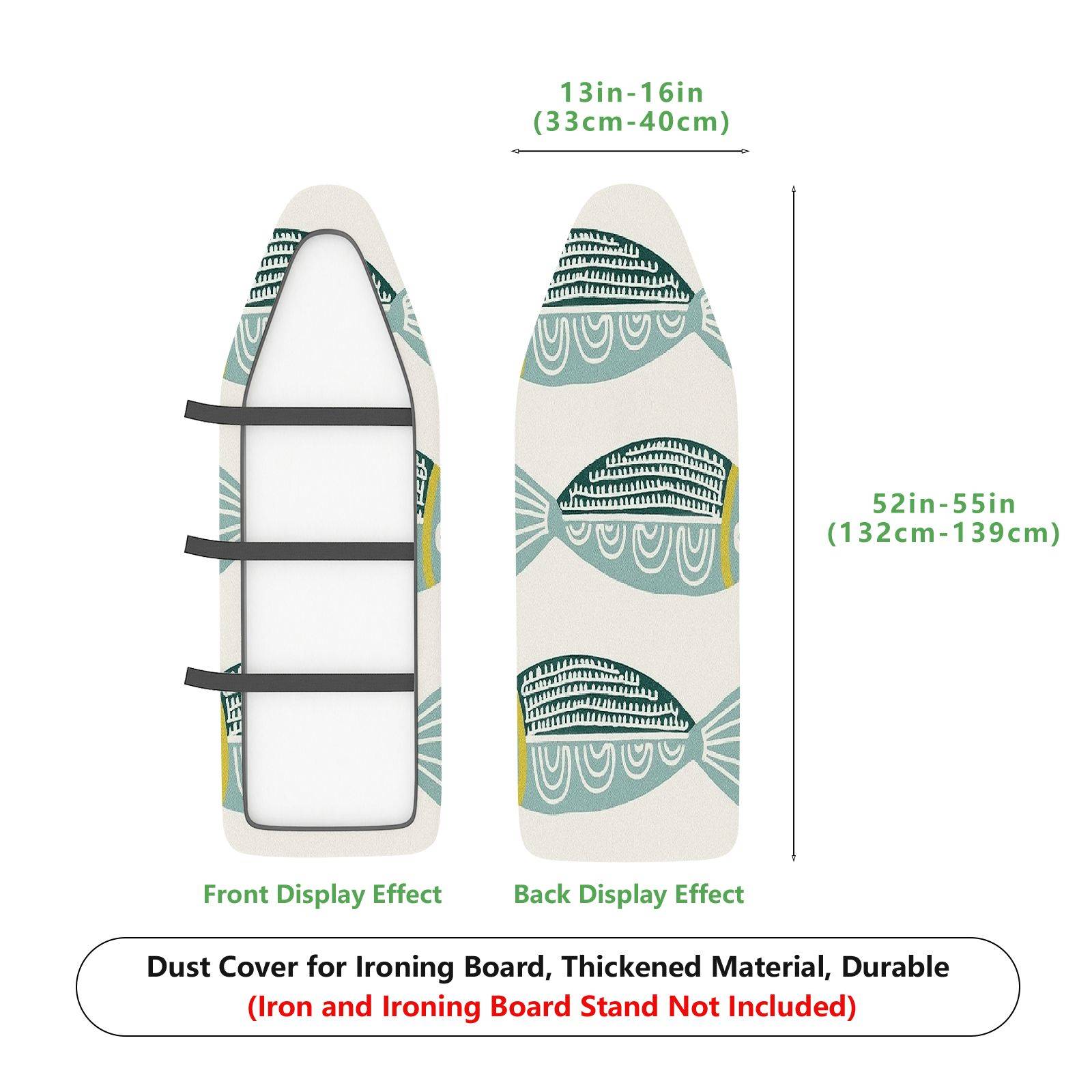 1-Piece Fish Pattern Blue Ocean  Ironing Board Cover, Universal Size, Without Board