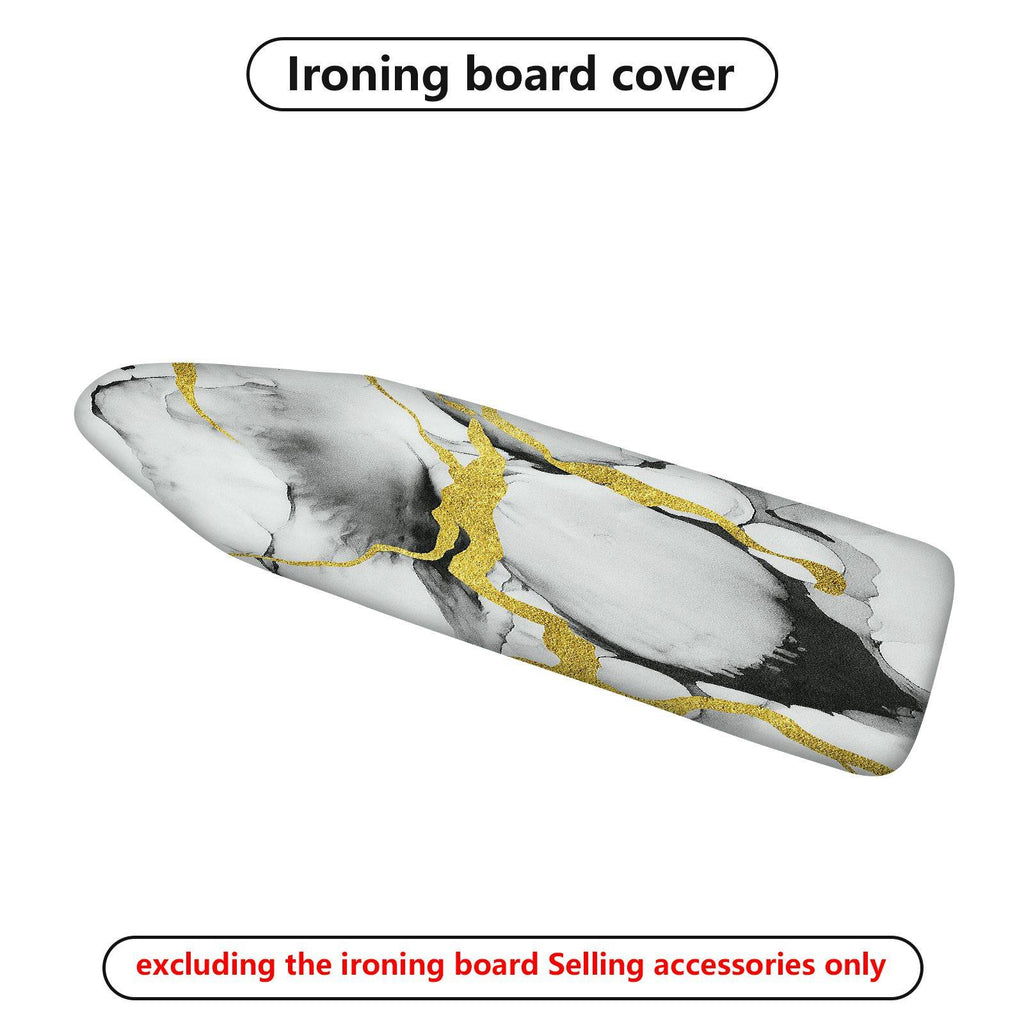 1-Piece Marble Gold Abstract  Ironing Board Cover, Universal Size, Without Board