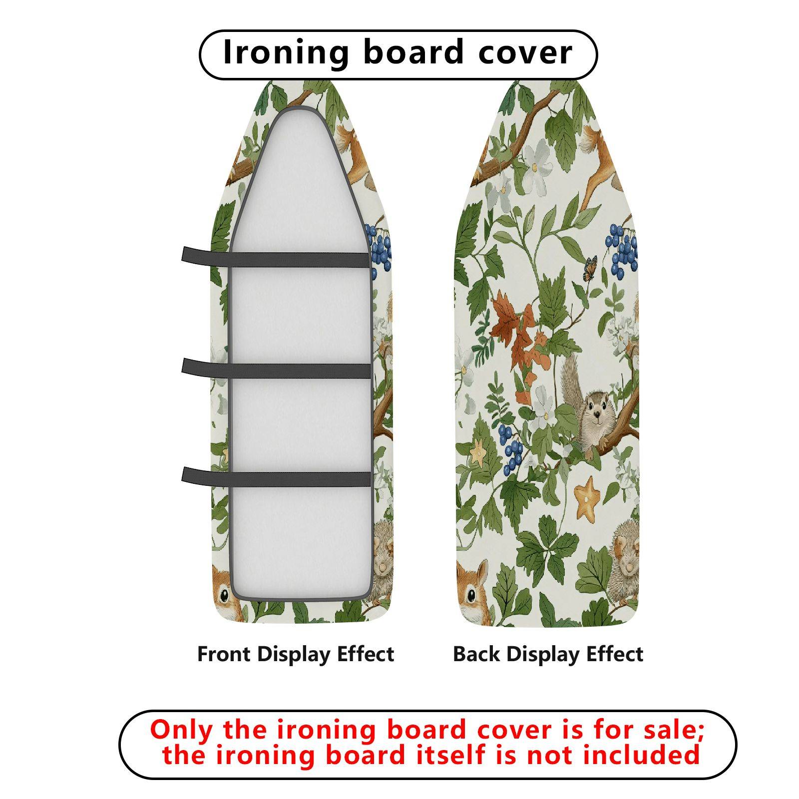 1-Piece Animal Floral Nature  Ironing Board Cover, Universal Size, Without Board