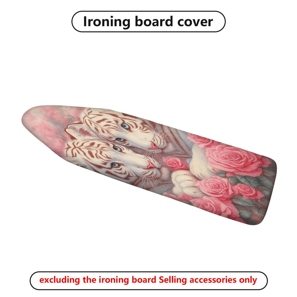 1-Piece Tiger Rose Pink  Ironing Board Cover, Universal Size, Without Board