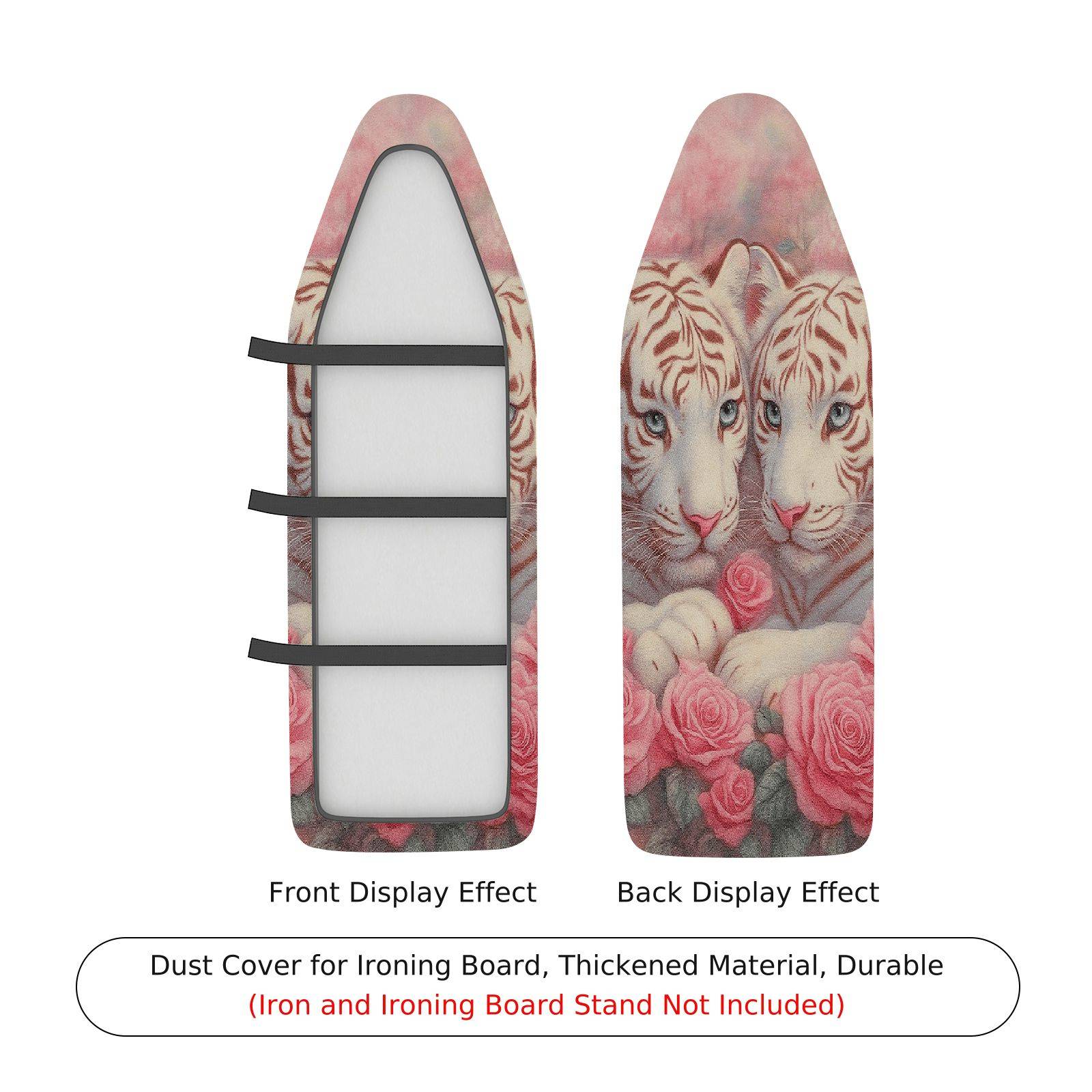 1-Piece Tiger Rose Pink  Ironing Board Cover, Universal Size, Without Board