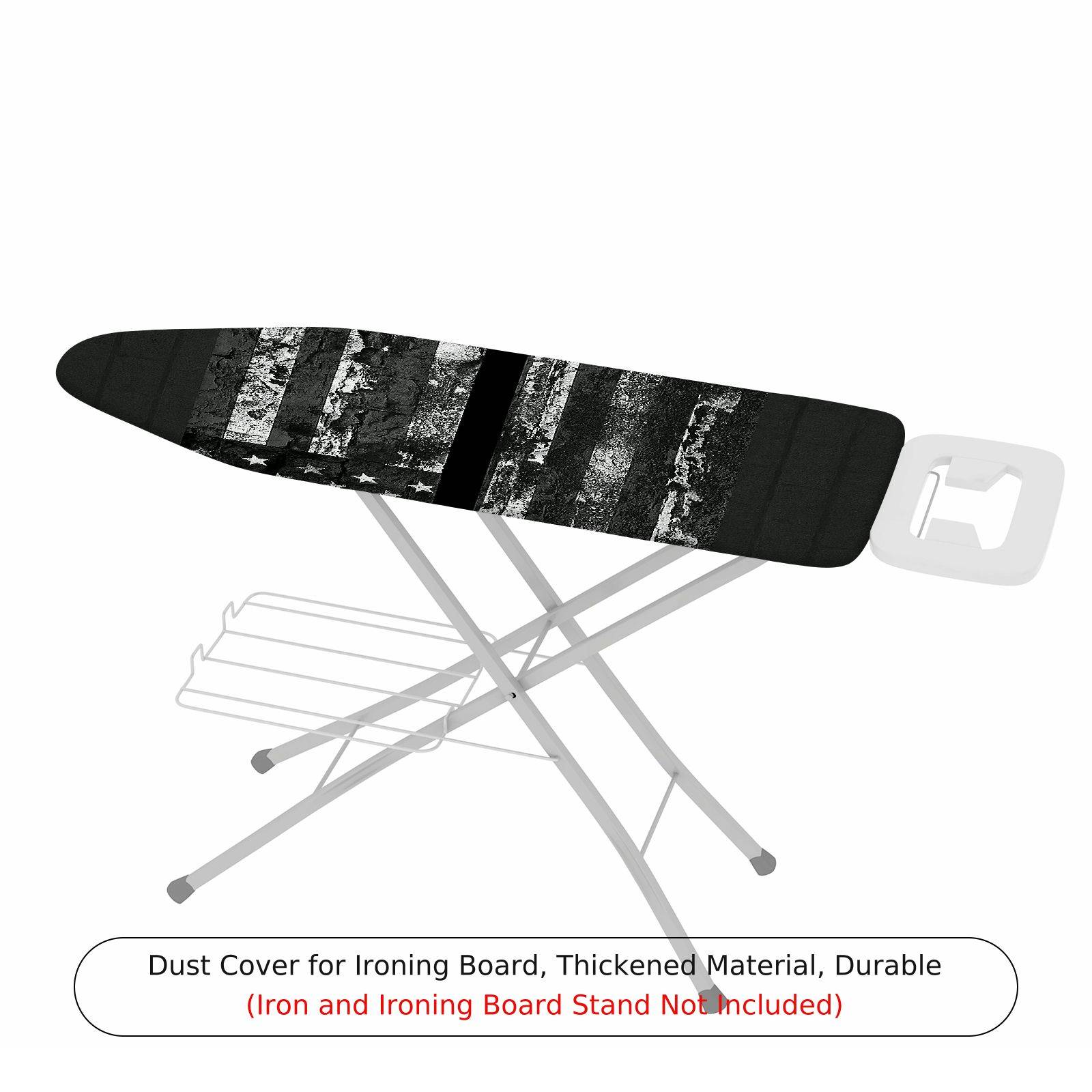 1-Piece American Flag Black White  Ironing Board Cover, Universal Size, Without Board