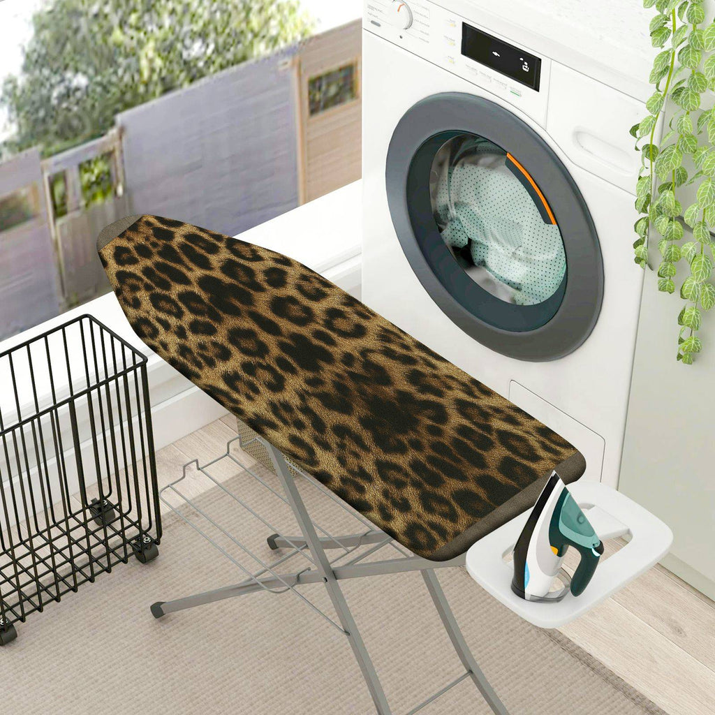 1-Piece Leopard Print Wild Animal Pattern Stylish  Ironing Board Cover, Universal Size, Without Board