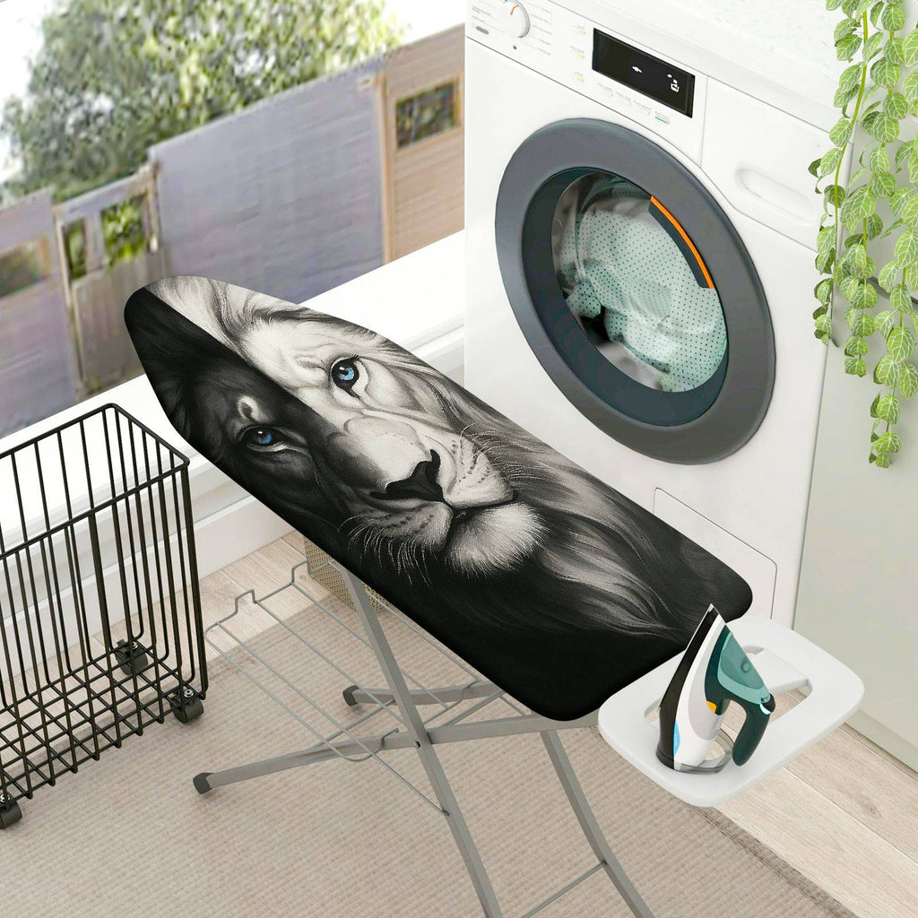 1-Piece Lion Animal Art Black  Ironing Board Cover, Universal Size, Without Board