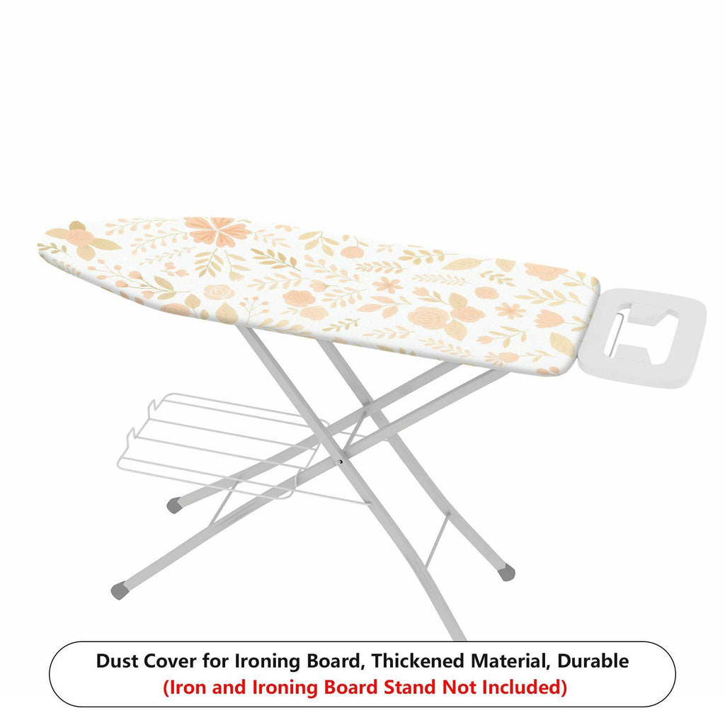 1-Piece Floral Pattern Beige Print  Ironing Board Cover, Universal Size, Without Board