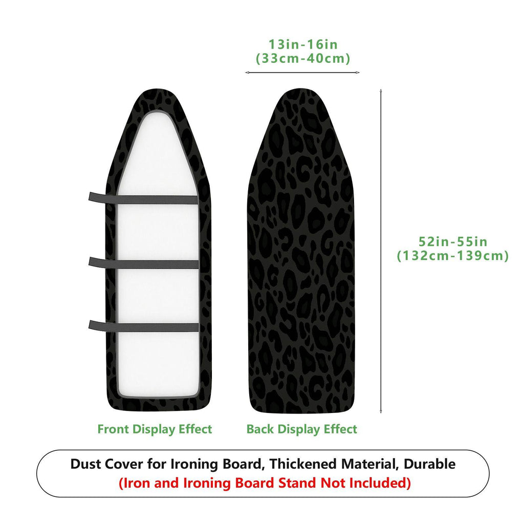 1-Piece Leopard Print Black Pattern Animal  Ironing Board Cover, Universal Size, Without Board