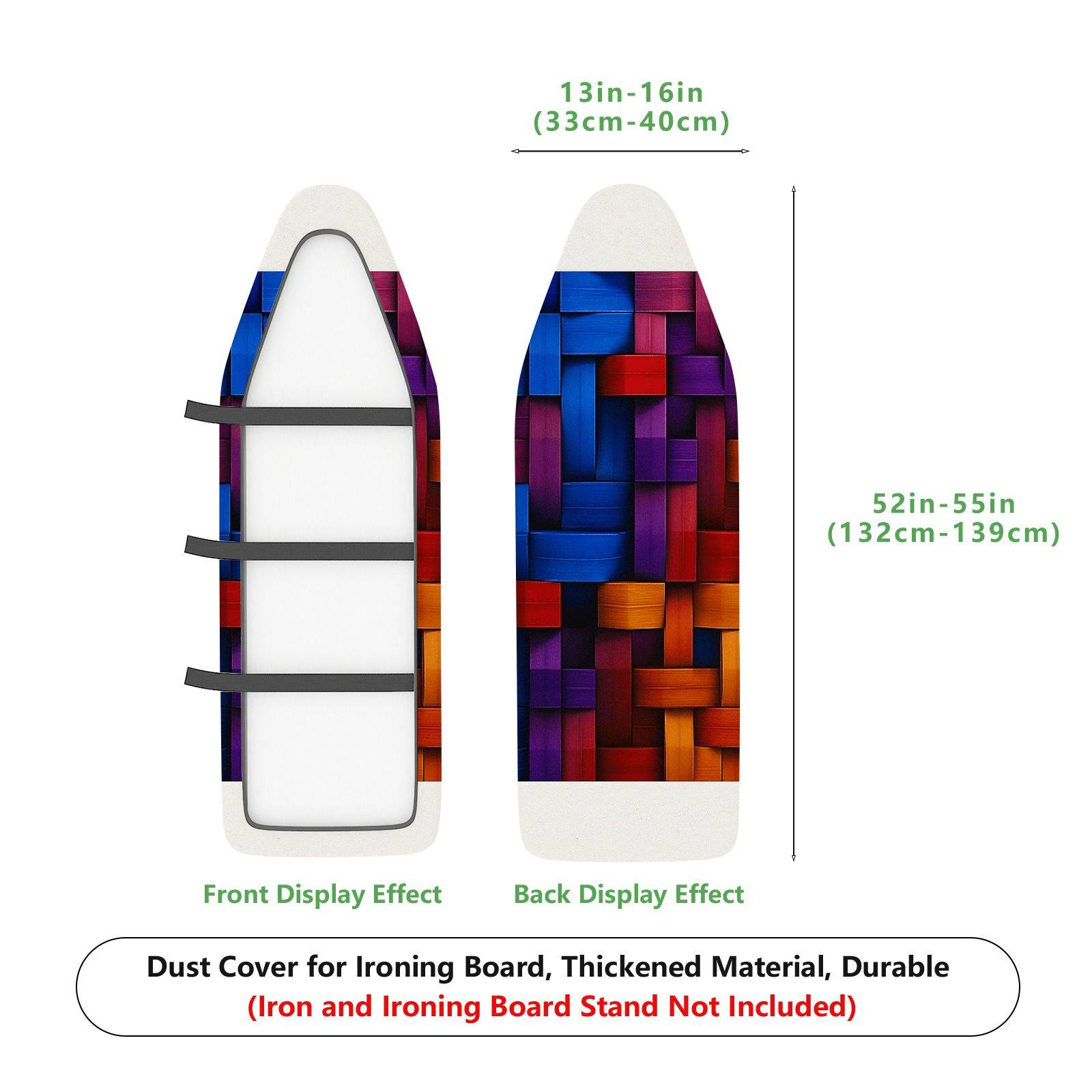 1-Piece Colorful Abstract Geometric  Ironing Board Cover, Universal Size, Without Board