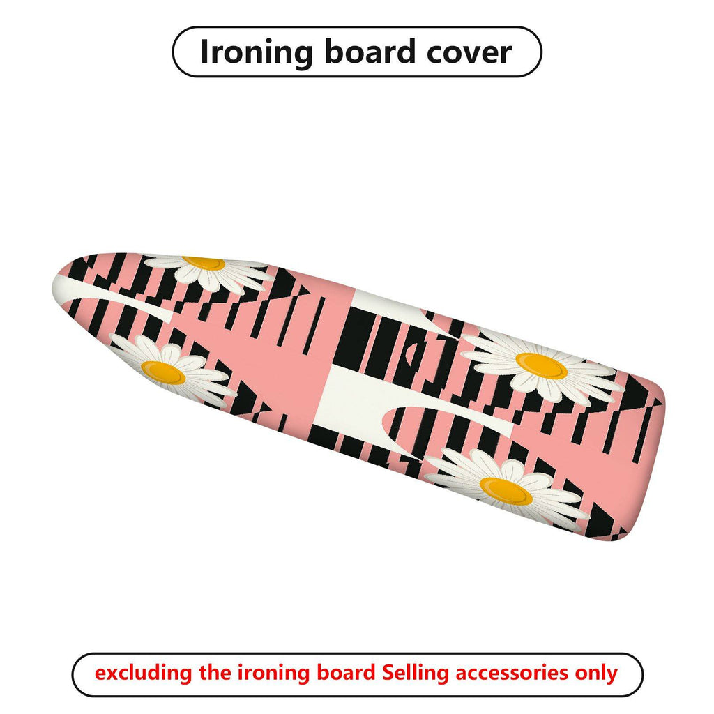 1-Piece Floral Stripe Pink  Ironing Board Cover, Universal Size, Without Board