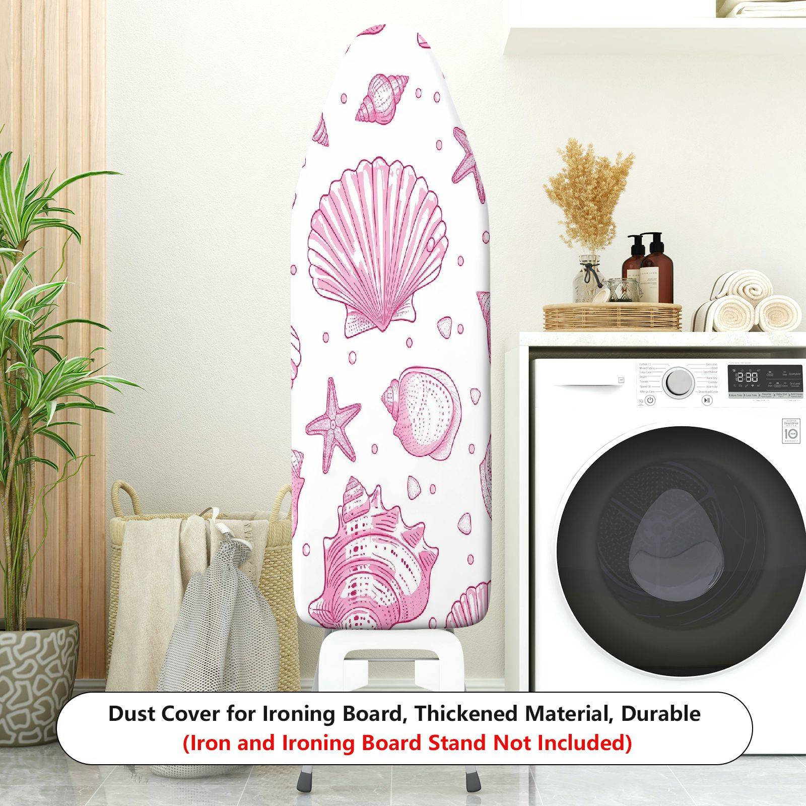 1-Piece Seashell Starfish Ocean  Ironing Board Cover, Universal Size, Without Board