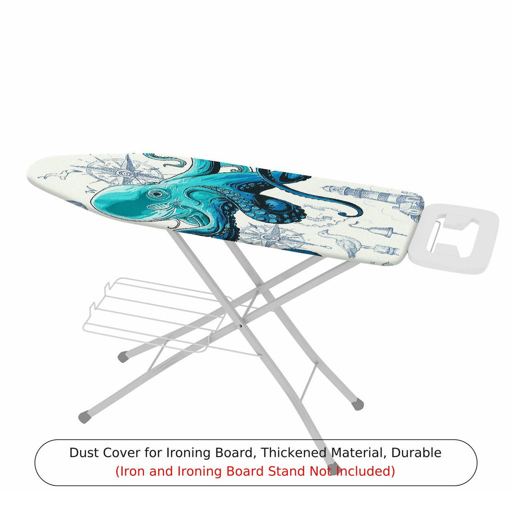 1-Piece Ocean Nautical Octopus  Ironing Board Cover, Universal Size, Without Board