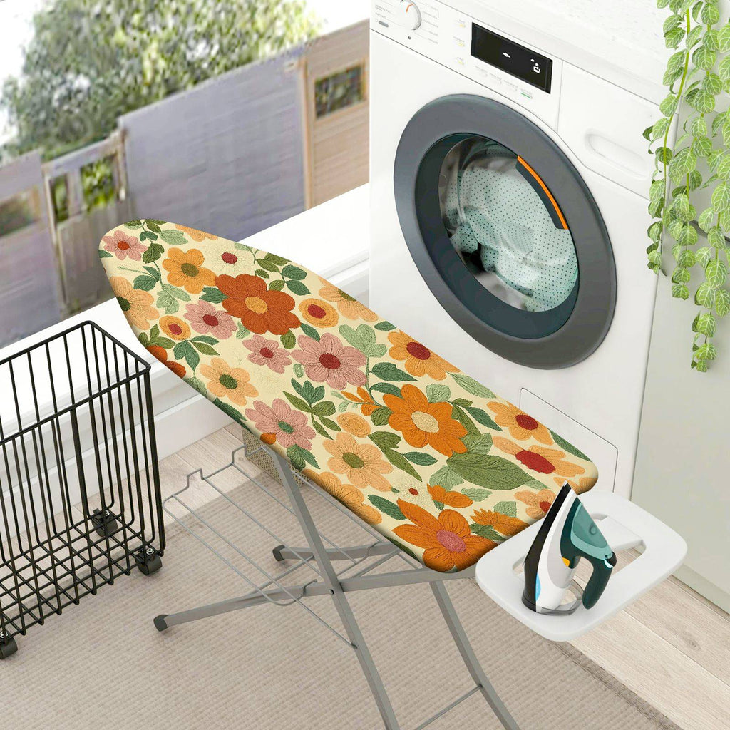 1-Piece Floral Pattern Vintage Retro  Ironing Board Cover, Universal Size, Without Board