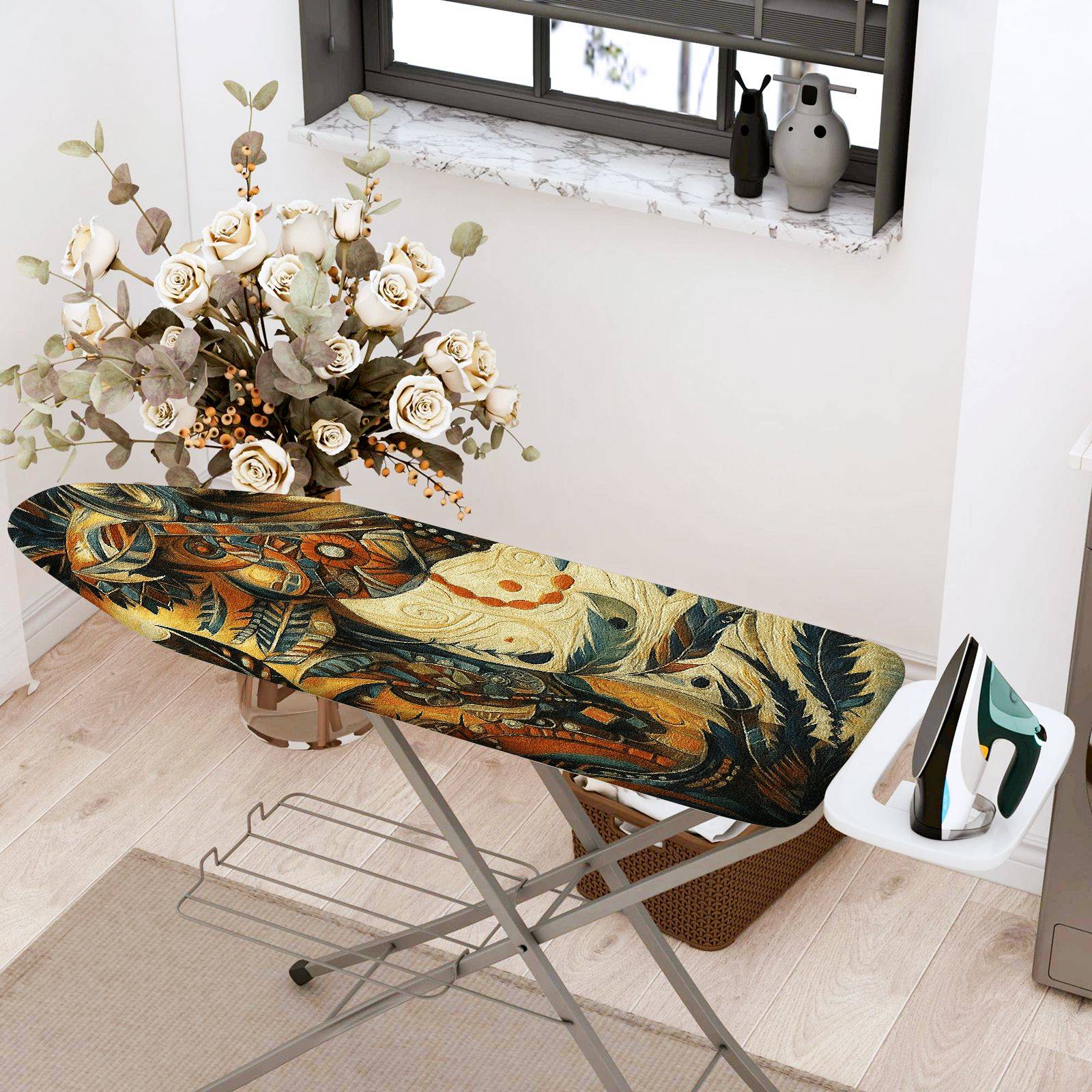 1-Piece Abstract Artistic Colorful  Ironing Board Cover, Universal Size, Without Board