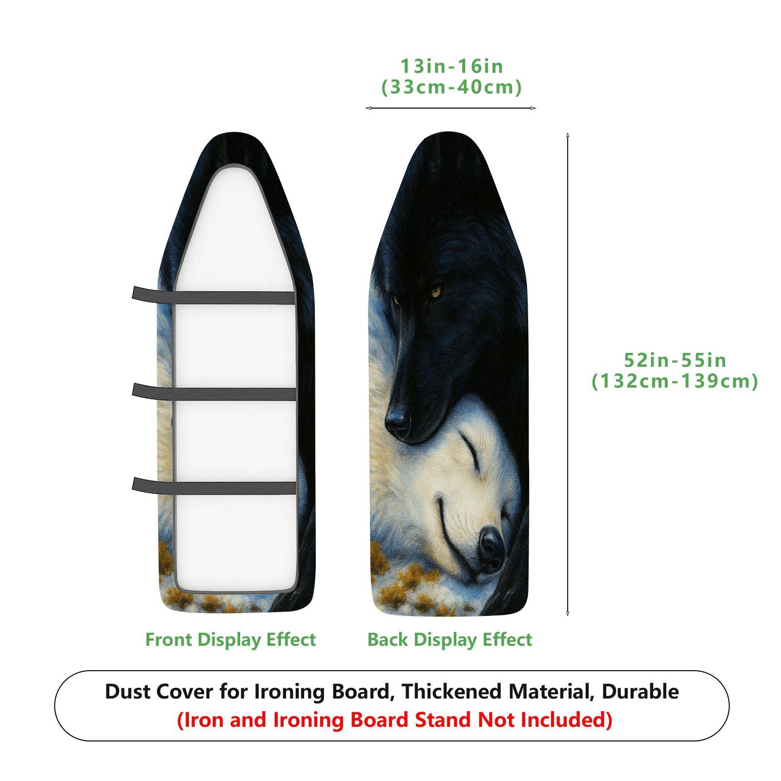 1-Piece Dog Wolf Animal  Ironing Board Cover, Universal Size, Without Board