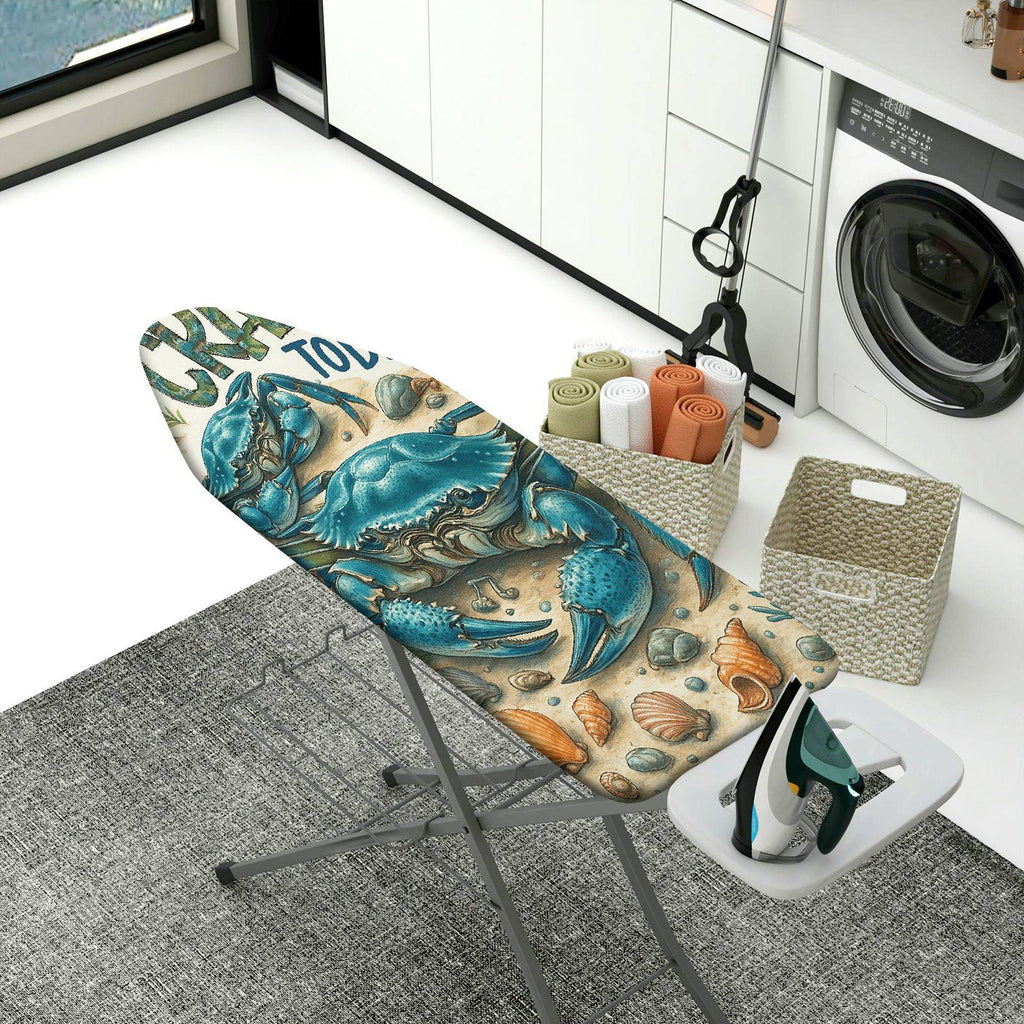 1-Piece Crab Beach Ocean  Ironing Board Cover, Universal Size, Without Board