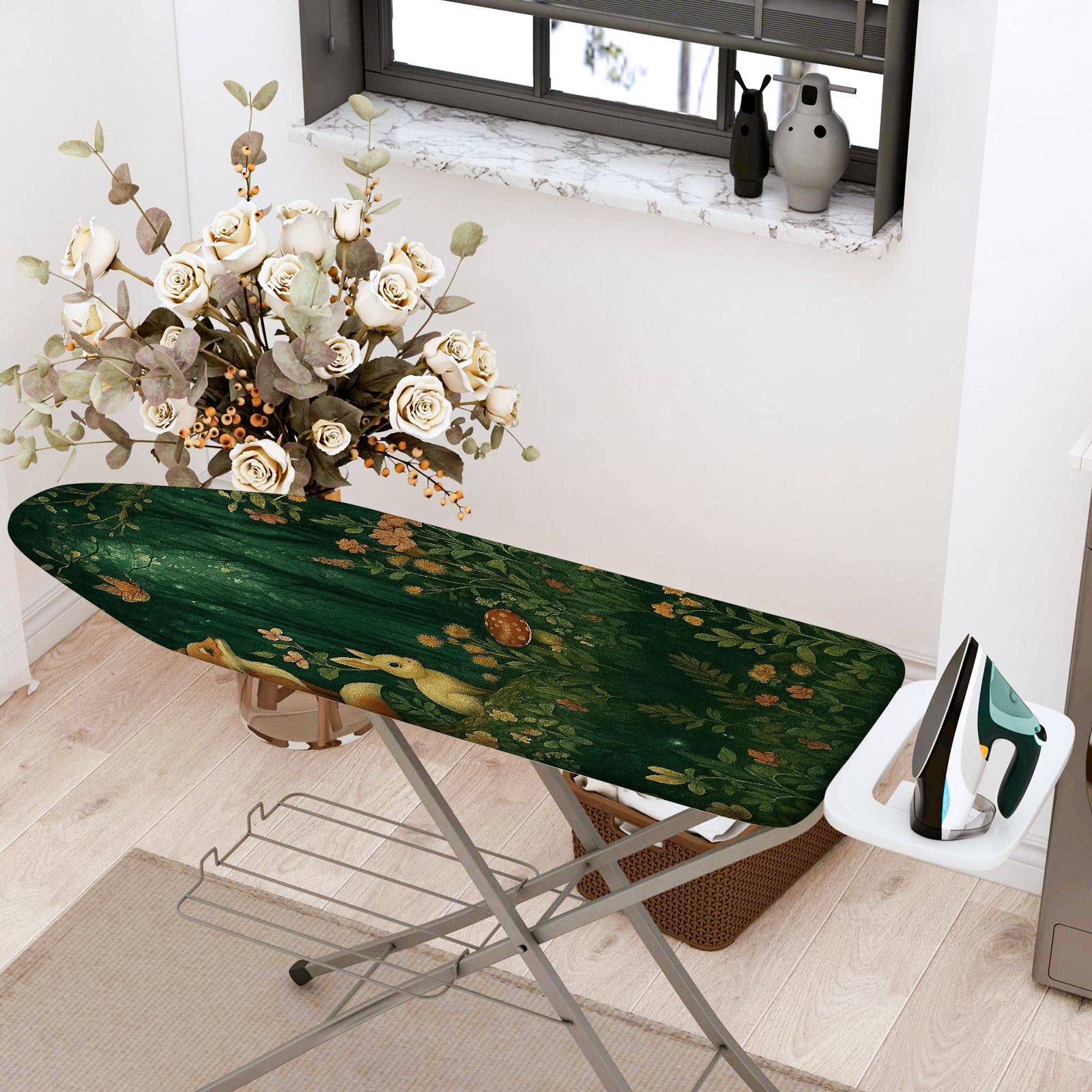 1-Piece Nature Forest Animals  Ironing Board Cover, Universal Size, Without Board
