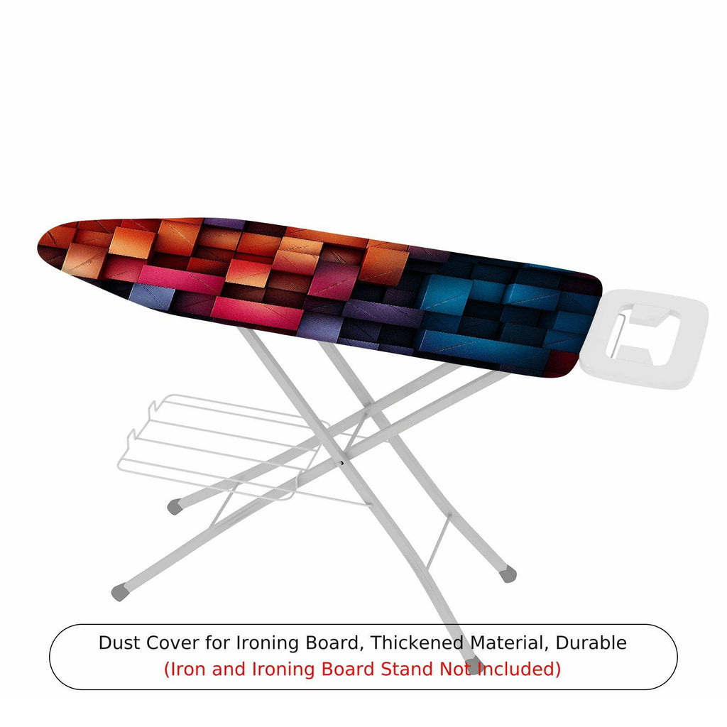 1-Piece Colorful Abstract Geometric Pattern  Ironing Board Cover, Universal Size, Without Board