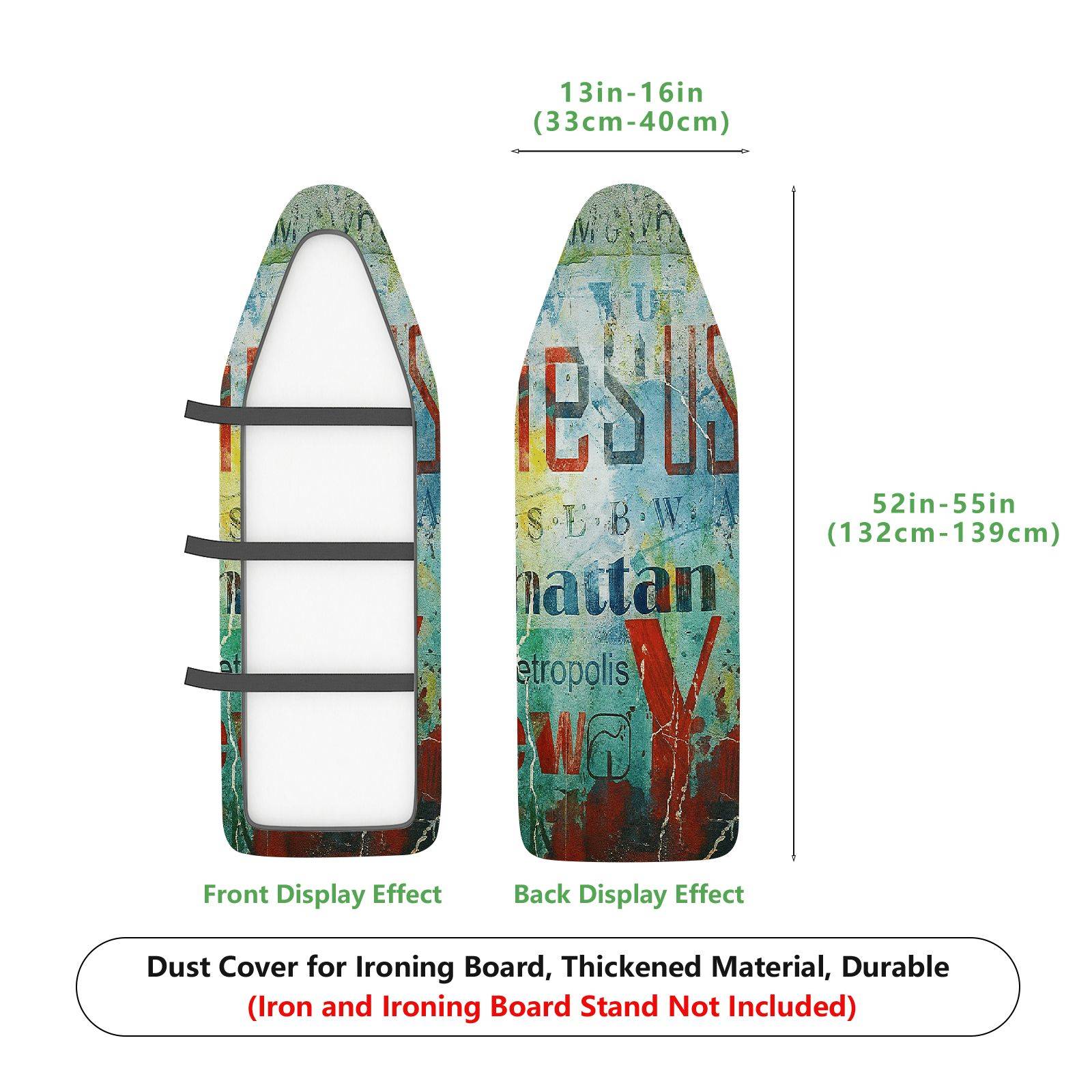 1-Piece Urban Graffiti Typography Abstract  Ironing Board Cover, Universal Size, Without Board
