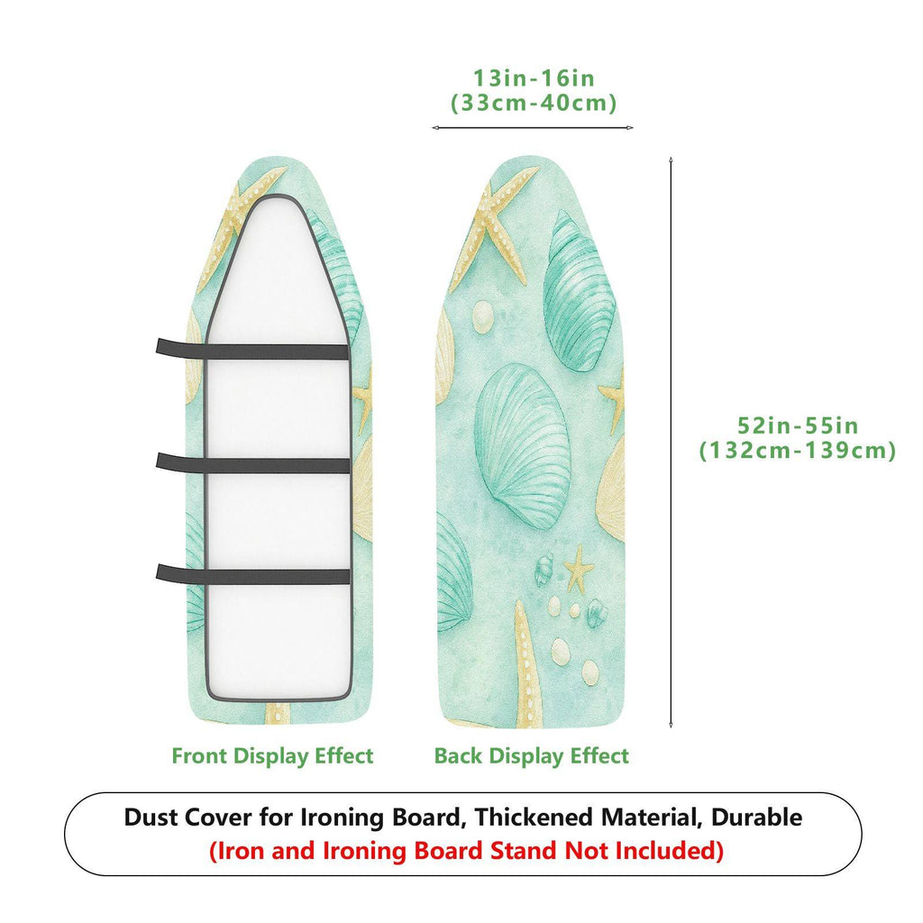 1-Piece Ocean Starfish Shell  Ironing Board Cover, Universal Size, Without Board