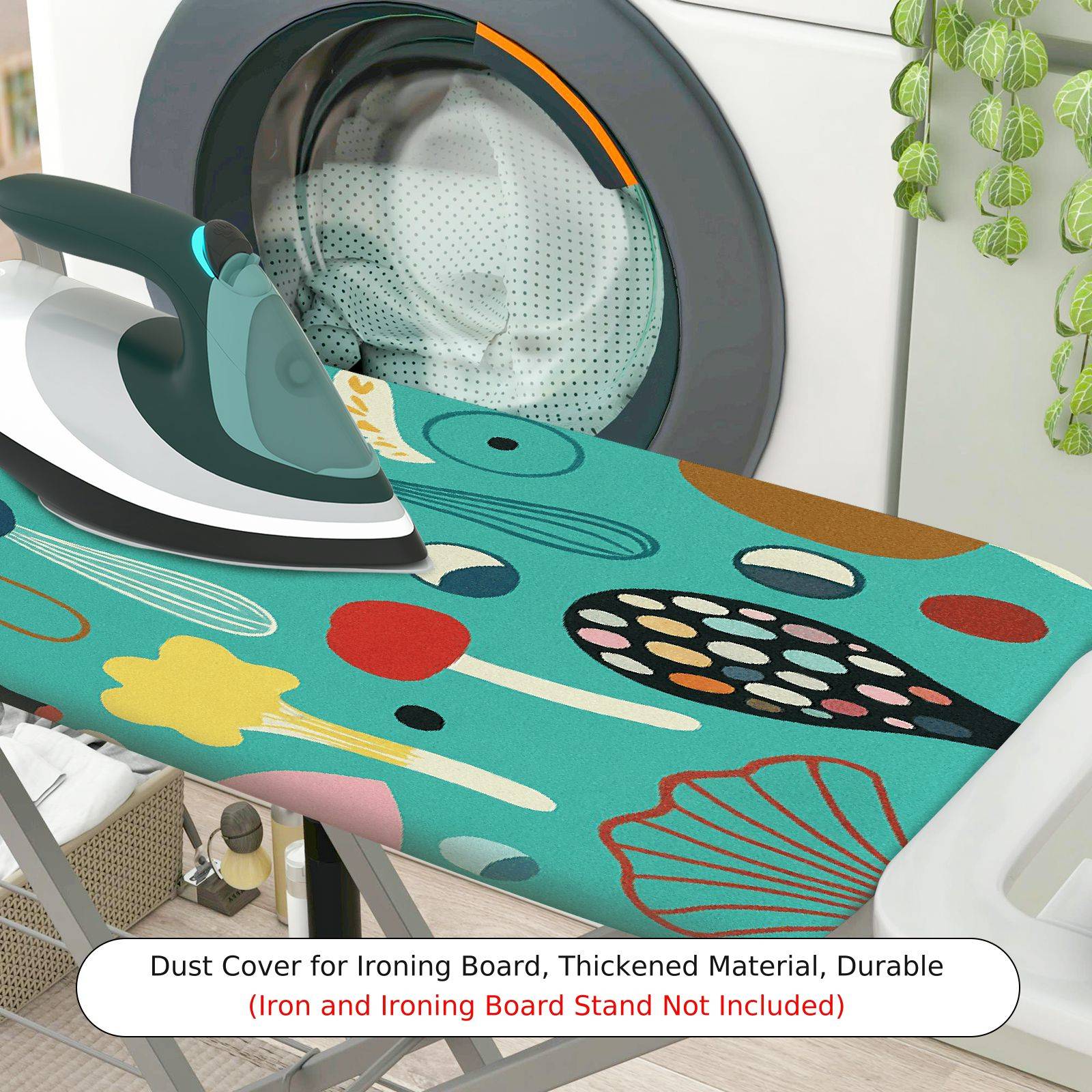 1-Piece Colorful Pattern Abstract Artistic  Ironing Board Cover, Universal Size, Without Board