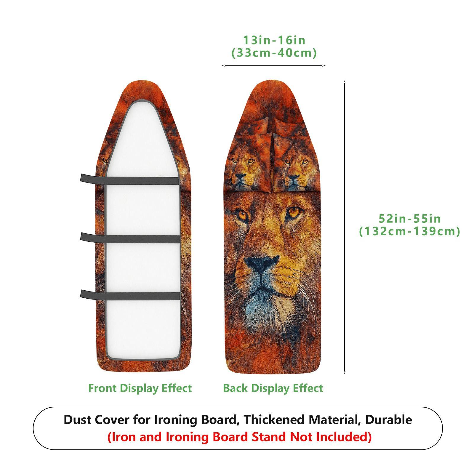 1-Piece Lion Animal Art Painting  Ironing Board Cover, Universal Size, Without Board