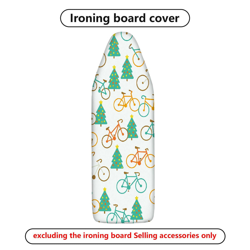 1-Piece Christmas Bicycle Forest  Ironing Board Cover, Universal Size, Without Board