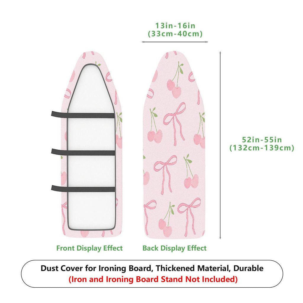 1-Piece Cherry Bow Pink  Ironing Board Cover, Universal Size, Without Board