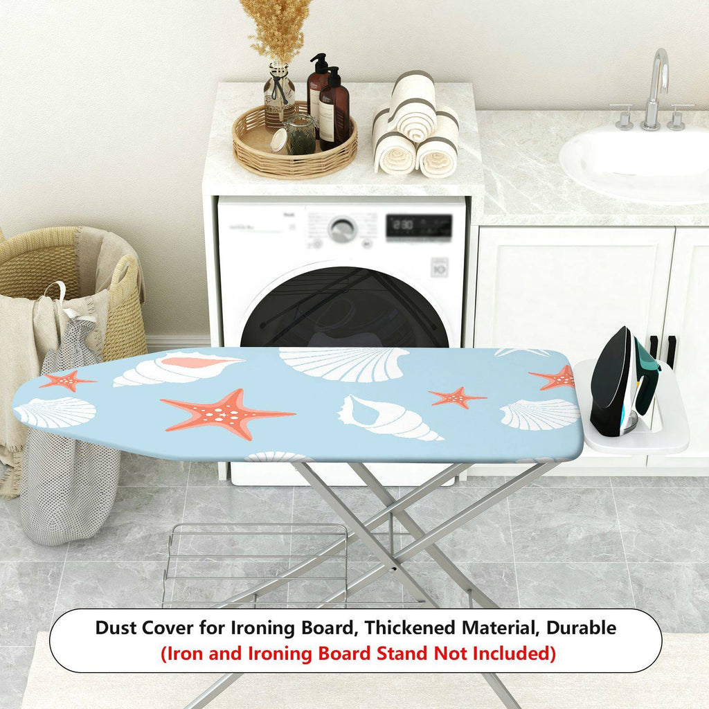 1-Piece Ocean Coastal Seashells  Ironing Board Cover, Universal Size, Without Board