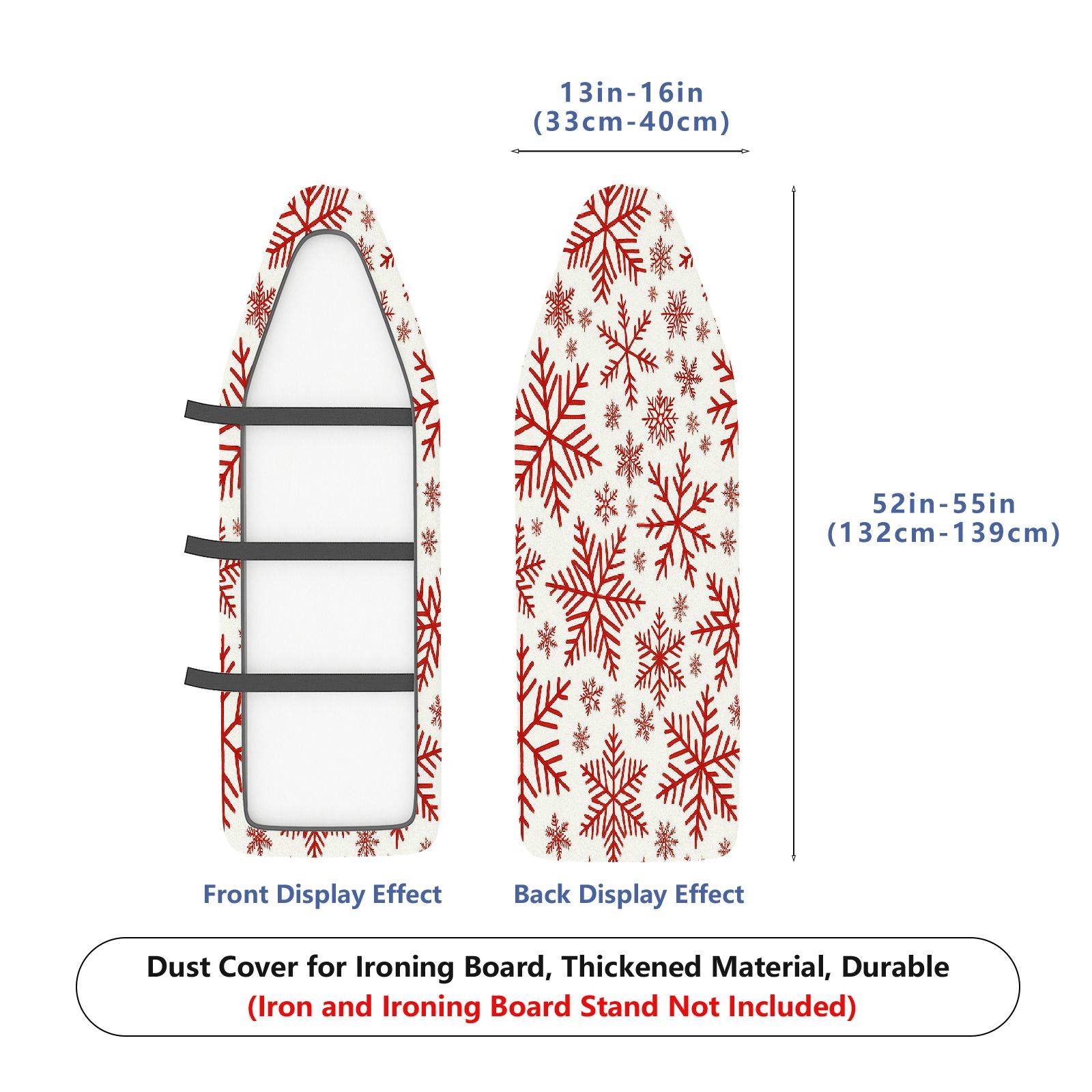 1-Piece Snowflake Christmas Festive  Ironing Board Cover, Universal Size, Without Board