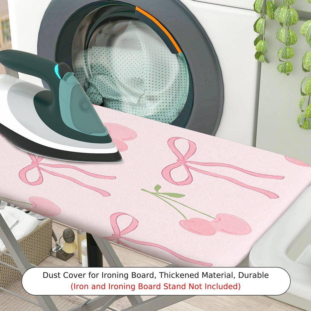 1-Piece Cherry Bow Pink  Ironing Board Cover, Universal Size, Without Board
