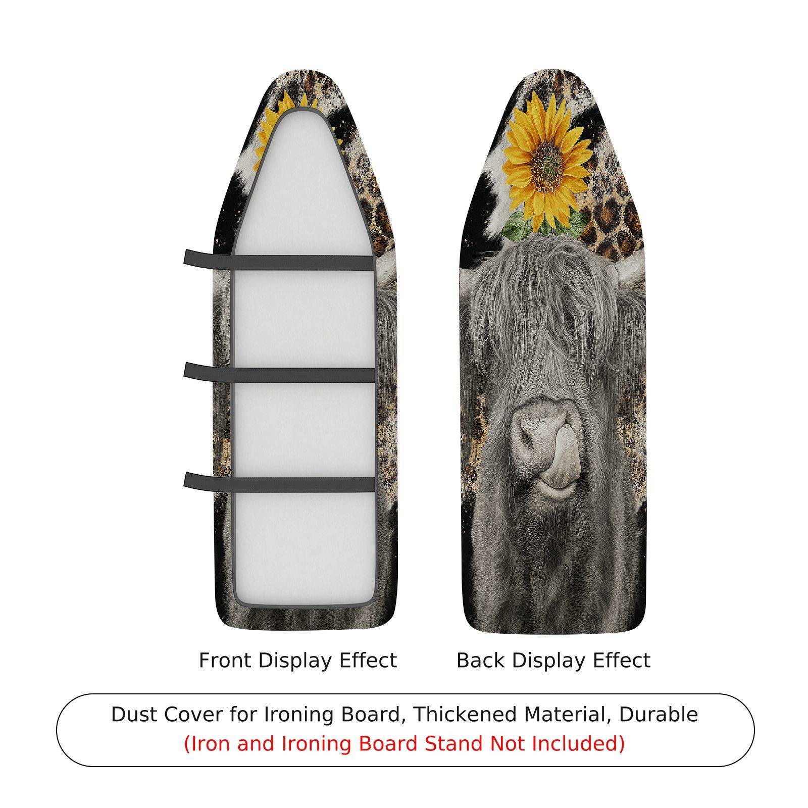 1-Piece Sunflower Animal Pattern Leopard  Ironing Board Cover, Universal Size, Without Board