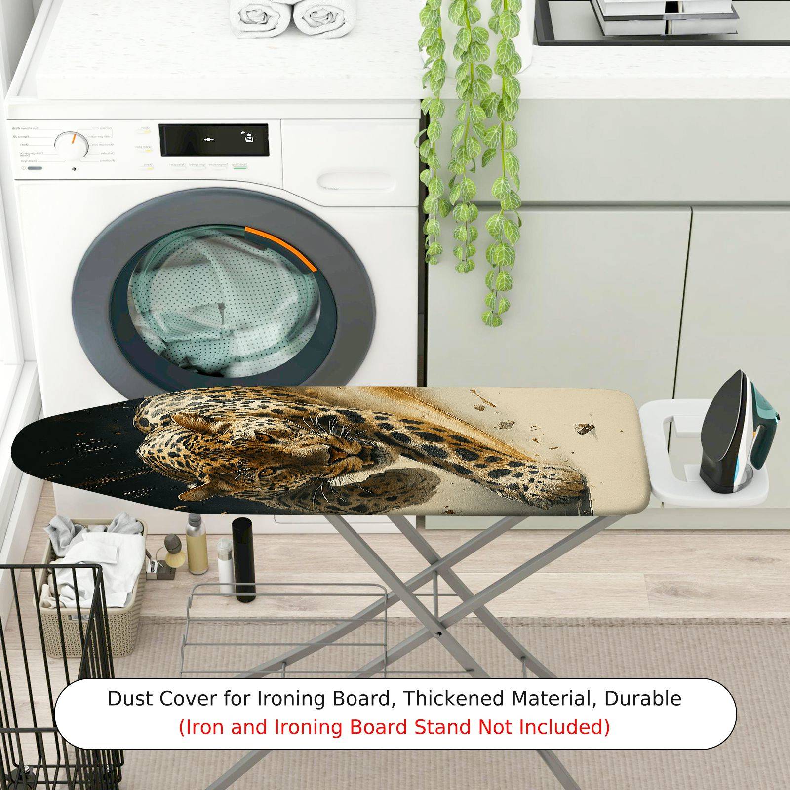 1-Piece Leopard Animal Print Jungle  Ironing Board Cover, Universal Size, Without Board