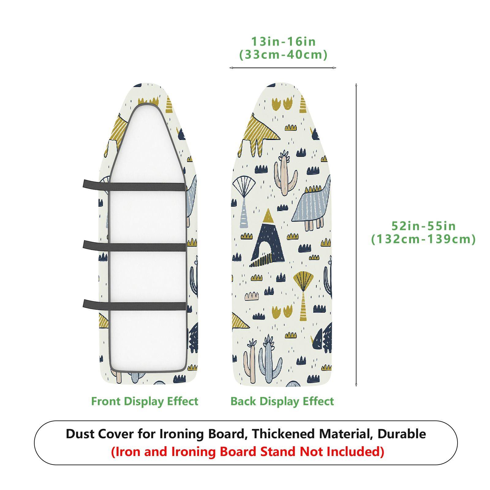 1-Piece Abstract Animals Nordic  Ironing Board Cover, Universal Size, Without Board